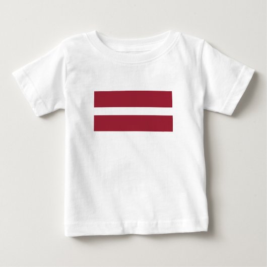 T-shirt Pour Bébé Drapeau de la Lettonie (Devant)