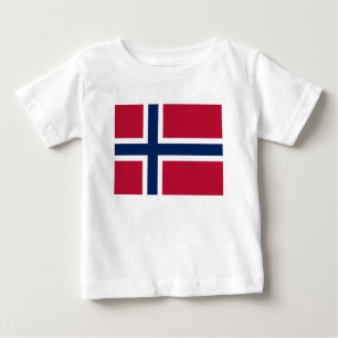 T-shirt Pour Bébé Drapeau de la Norvège