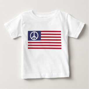 T-shirt Pour Bébé Drapeau de la paix des États-Unis
