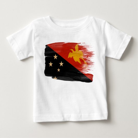 T-shirt Pour Bébé Drapeau de la Papouasie-Nouvelle-Guinée (Devant)