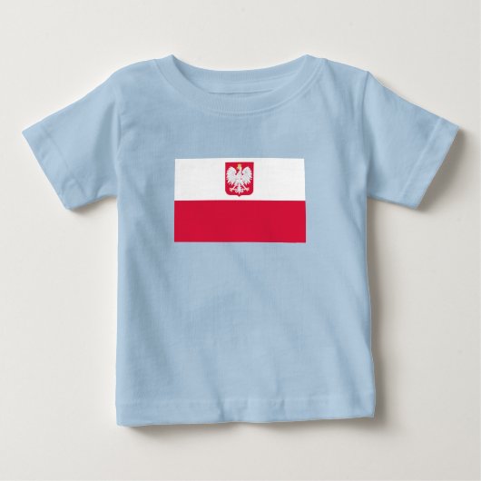 T-shirt Pour Bébé Drapeau de la Pologne (Devant)