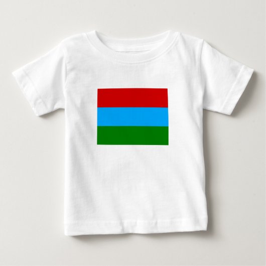T-shirt Pour Bébé Drapeau de la République de Karelia (Devant)