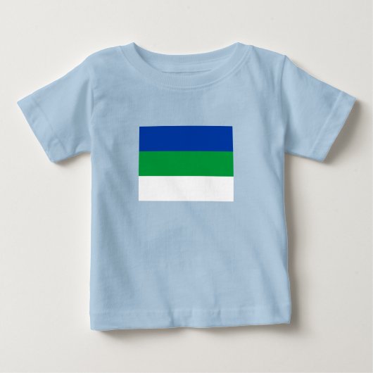 T-shirt Pour Bébé Drapeau de la République de Komi (Devant)