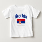 T-shirt Pour Bébé Drapeau de la Serbie (Devant)