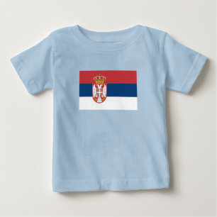 T-shirt Pour Bébé Drapeau de la Serbie