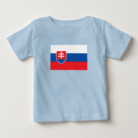 T-shirt Pour Bébé Drapeau de la Slovaquie (Devant)