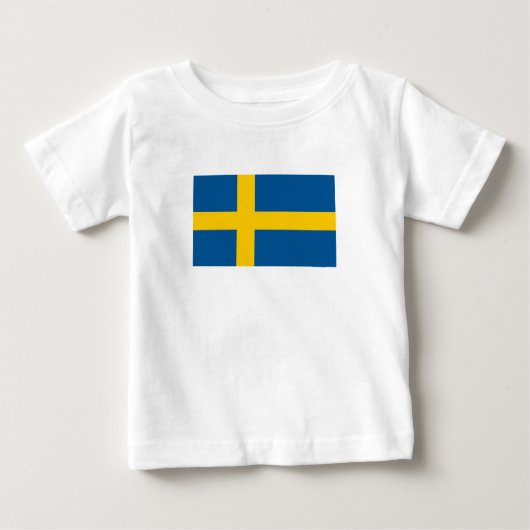 T-shirt Pour Bébé Drapeau de la Suède (Devant)