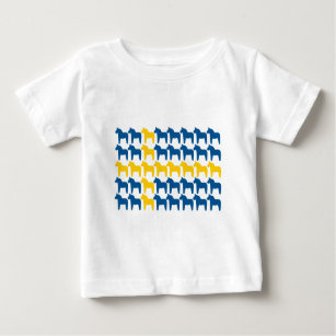 T-shirt Pour Bébé Drapeau de la Suède de cheval de Dala