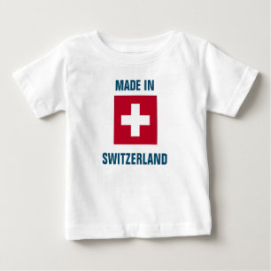 T-shirt Pour Bébé Drapeau de la Suisse