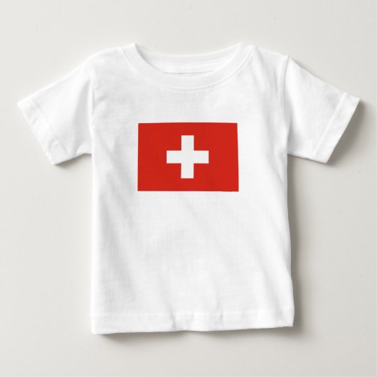 T-shirt Pour Bébé Drapeau de la Suisse (Devant)