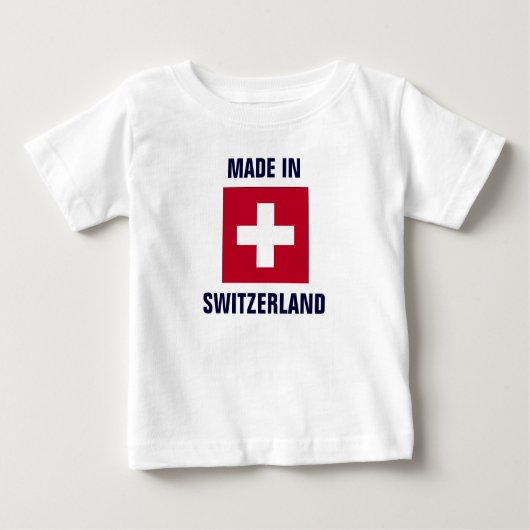 T-shirt Pour Bébé Drapeau de la Suisse (Devant)