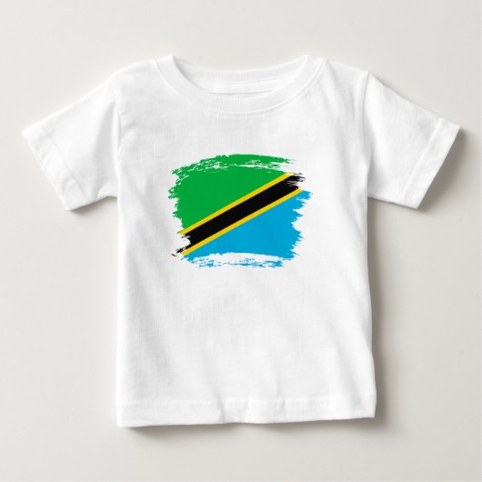 T-shirt Pour Bébé Drapeau de la Tanzanie (Devant)