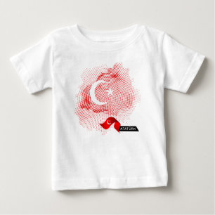 T-shirt Pour Bébé Drapeau de la Turquie