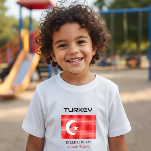 T-shirt Pour Bébé Drapeau de la Turquie