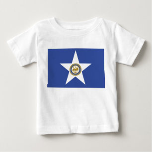 T-shirt Pour Bébé Drapeau de la ville de Houston (Texas)