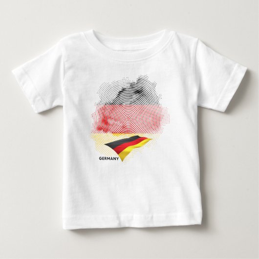 T-shirt Pour Bébé Drapeau de l'Allemagne (Devant)