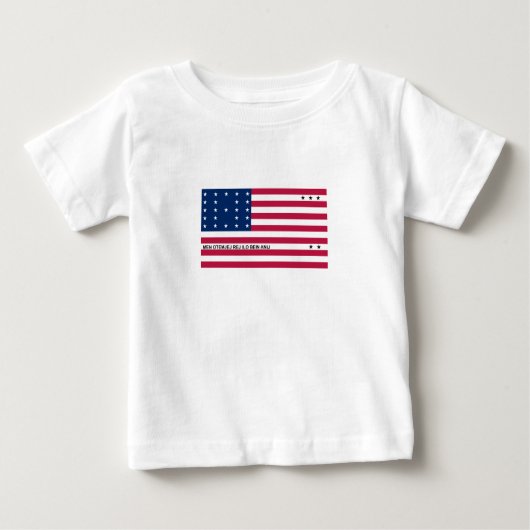 T-shirt Pour Bébé Drapeau de l'atoll de Bikini Patriotique (Devant)