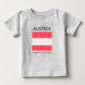 T-shirt Pour Bébé Drapeau de l'Autriche (Devant)
