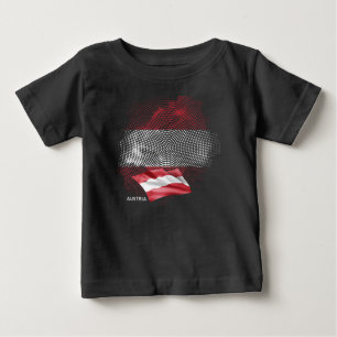 T-shirt Pour Bébé Drapeau de l'Autriche