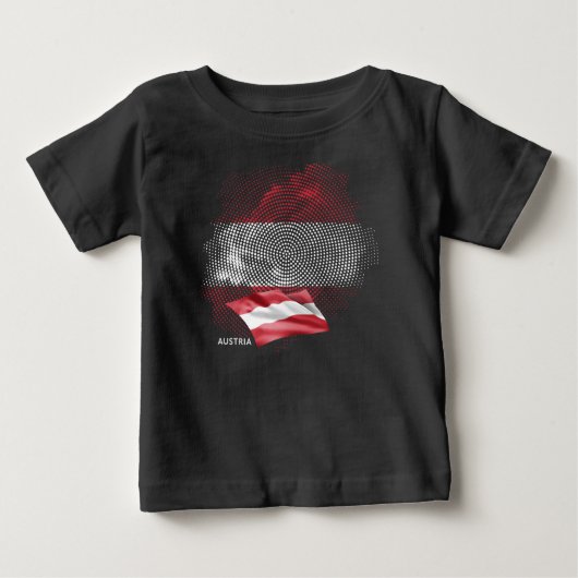 T-shirt Pour Bébé Drapeau de l'Autriche (Devant)