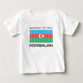 T-shirt Pour Bébé Drapeau de l'Azerbaïdjan (Devant)