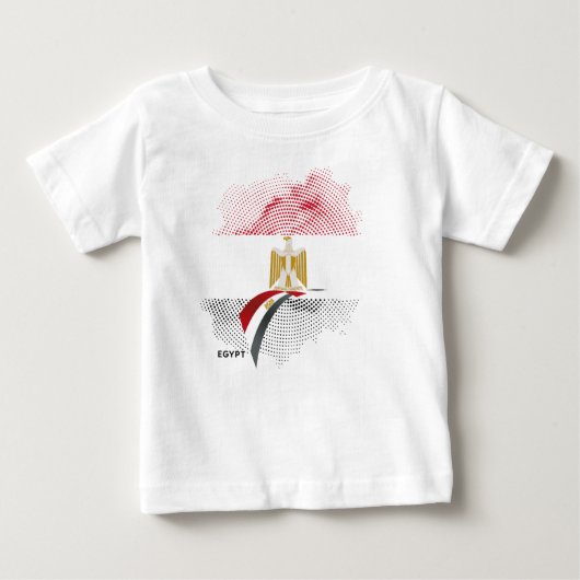 T-shirt Pour Bébé Drapeau de l'Égypte (Devant)