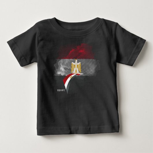 T-shirt Pour Bébé Drapeau de l'Égypte (Devant)