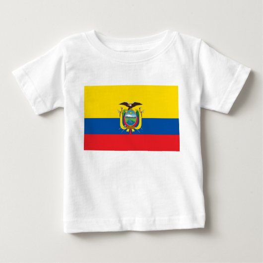T-shirt Pour Bébé Drapeau de l'Équateur (Devant)