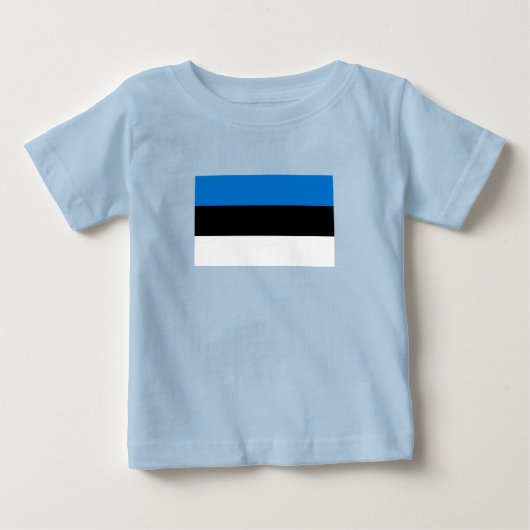 T-shirt Pour Bébé Drapeau de l'Estonie (Devant)
