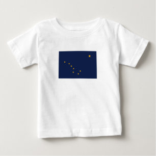 T-shirt Pour Bébé Drapeau de l'État d'Alaska