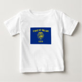 T-shirt Pour Bébé Drapeau de l'État de l'Oregon (Devant)