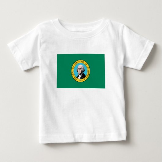 T-shirt Pour Bébé Drapeau de l'État de Washington (Devant)