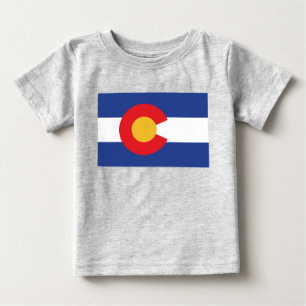 T-shirt Pour Bébé Drapeau de l'État du Colorado