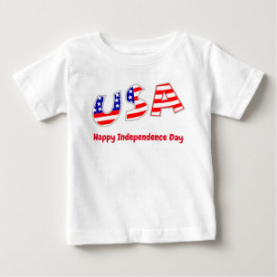 T-shirt Pour Bébé Drapeau de l'indépendance des États-Unis