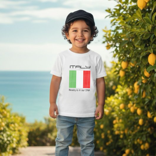 T-shirt Pour Bébé Drapeau de l'Italie