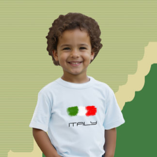 T-shirt Pour Bébé Drapeau de l'Italie