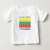 T-shirt Pour Bébé Drapeau de Lituanie (Devant)