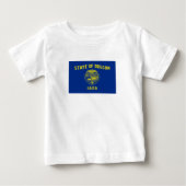 T-shirt Pour Bébé Drapeau de l'Oregon (Devant)