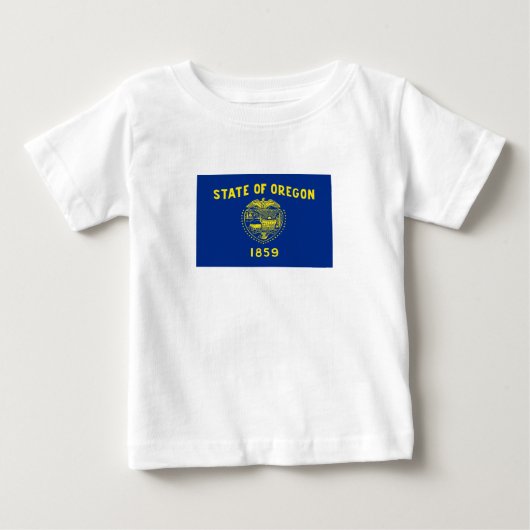 T-shirt Pour Bébé Drapeau de l'Oregon (Devant)