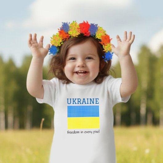 T-shirt Pour Bébé Drapeau de l'UKRAINE