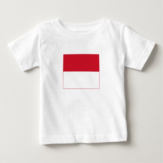 T-shirt Pour Bébé Drapeau de Monaco (Devant)