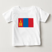 T-shirt Pour Bébé Drapeau de Mongolie (Devant)