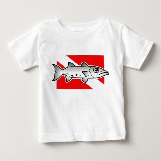 T-shirt Pour Bébé Drapeau de plongée de Barracuda (Devant)