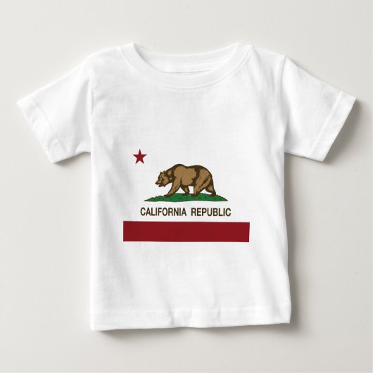 T-shirt Pour Bébé Drapeau de République de la Californie (Devant)