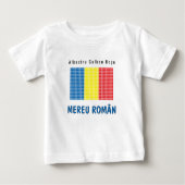 T-shirt Pour Bébé Drapeau de Roumanie (Devant)
