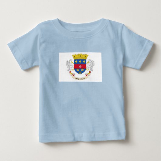 T-shirt Pour Bébé Drapeau de Saint-Barthélemy (Devant)