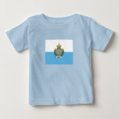 T-shirt Pour Bébé Drapeau de Saint-Marin (Devant)