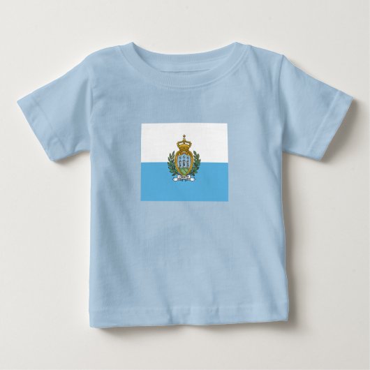 T-shirt Pour Bébé Drapeau de Saint-Marin (Devant)