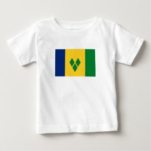 T-shirt Pour Bébé Drapeau de Saint-Vincent