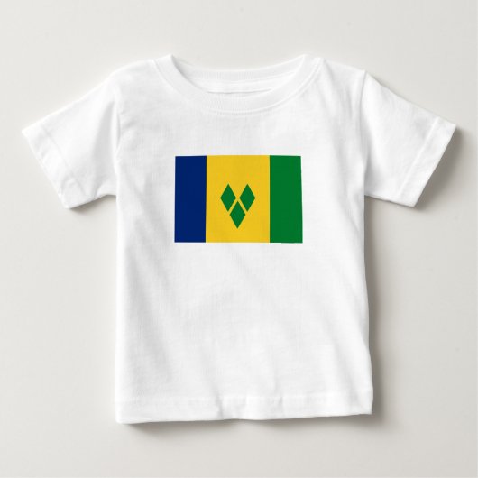 T-shirt Pour Bébé Drapeau de Saint-Vincent (Devant)